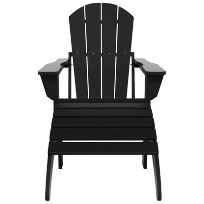 Chaise Adirondack pliable d'extérieur Polytrends Laguna HDPE résistante aux intempéries avec repose-pieds (ensemble de 2 pièces)