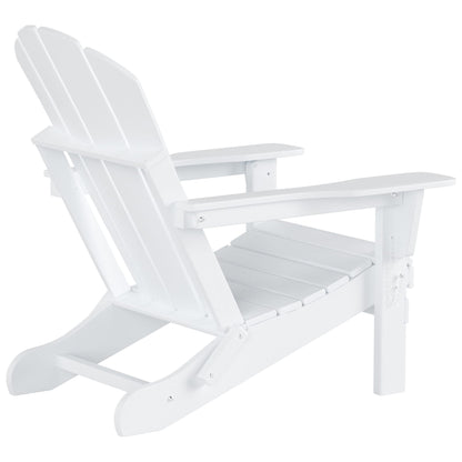 Chaise Adirondack pliable d'extérieur Polytrends Laguna HDPE résistante aux intempéries avec repose-pieds (ensemble de 2 pièces)