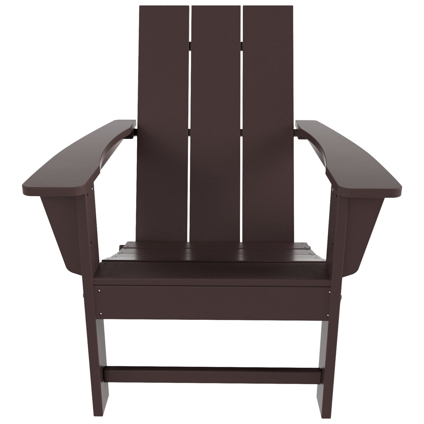 Chaise Adirondack pliante Polytrends Shoreside, moderne, écologique et résistante aux intempéries, pour usage commercial et résidentiel.