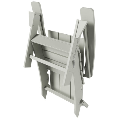 Chaise Adirondack pliante Polytrends Shoreside, moderne, écologique et résistante aux intempéries, pour usage commercial et résidentiel.