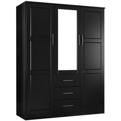 Armoire-penderie Palace Imports Cosmo 3 portes, 100 % bois massif, avec portes en bois massif ou miroir