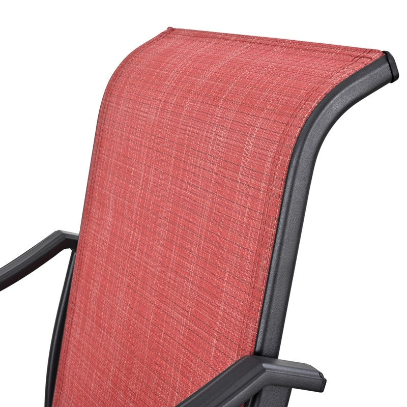 Chaise de bar pivotante en métal à dossier haut pour patio ou festival (paquet de 2)