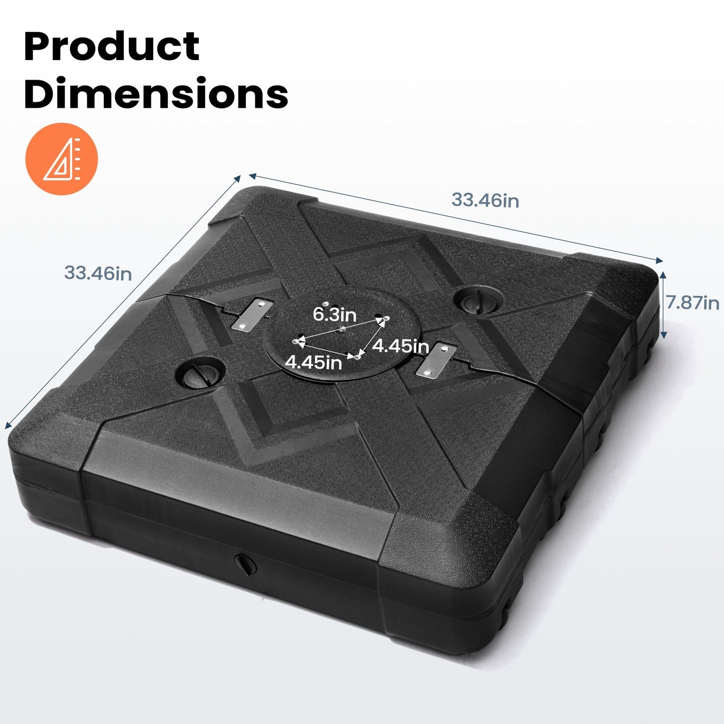 Pied de parasol déporté Pellabant 220 lb avec roulettes - Non disponible