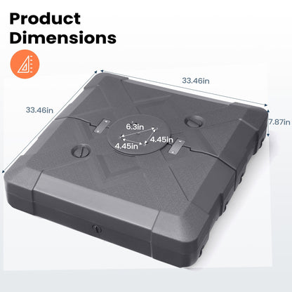 Pied de parasol déporté Pellabant 220 lb avec roulettes - Non disponible