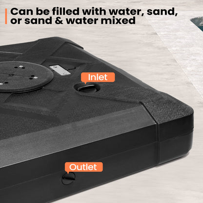 Pied de parasol déporté Pellabant 220 lb avec roulettes - Non disponible