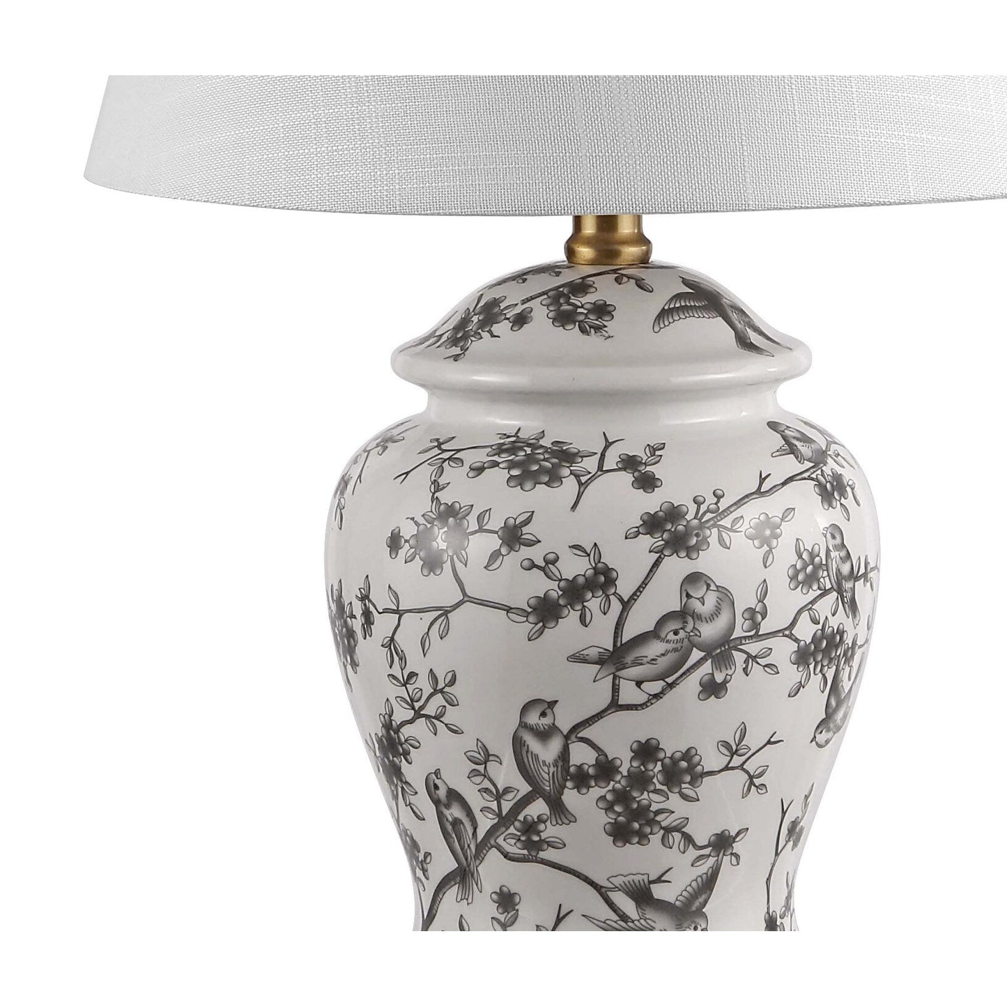 Lampe de table LED Penelope 22 Chinoiserie, bleu/blanc, par JONATHAN Y