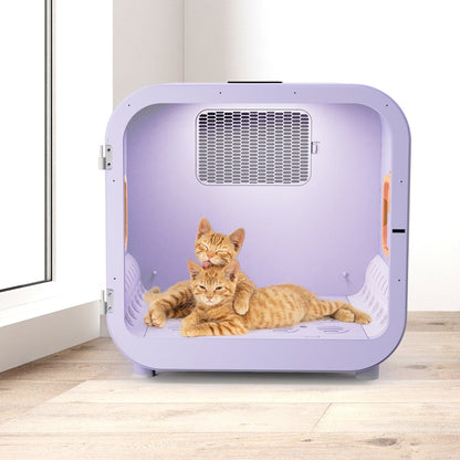 Boîte séchoir à poils d'animaux ultra silencieuse, capacité 6L, pour chats et petits chiens