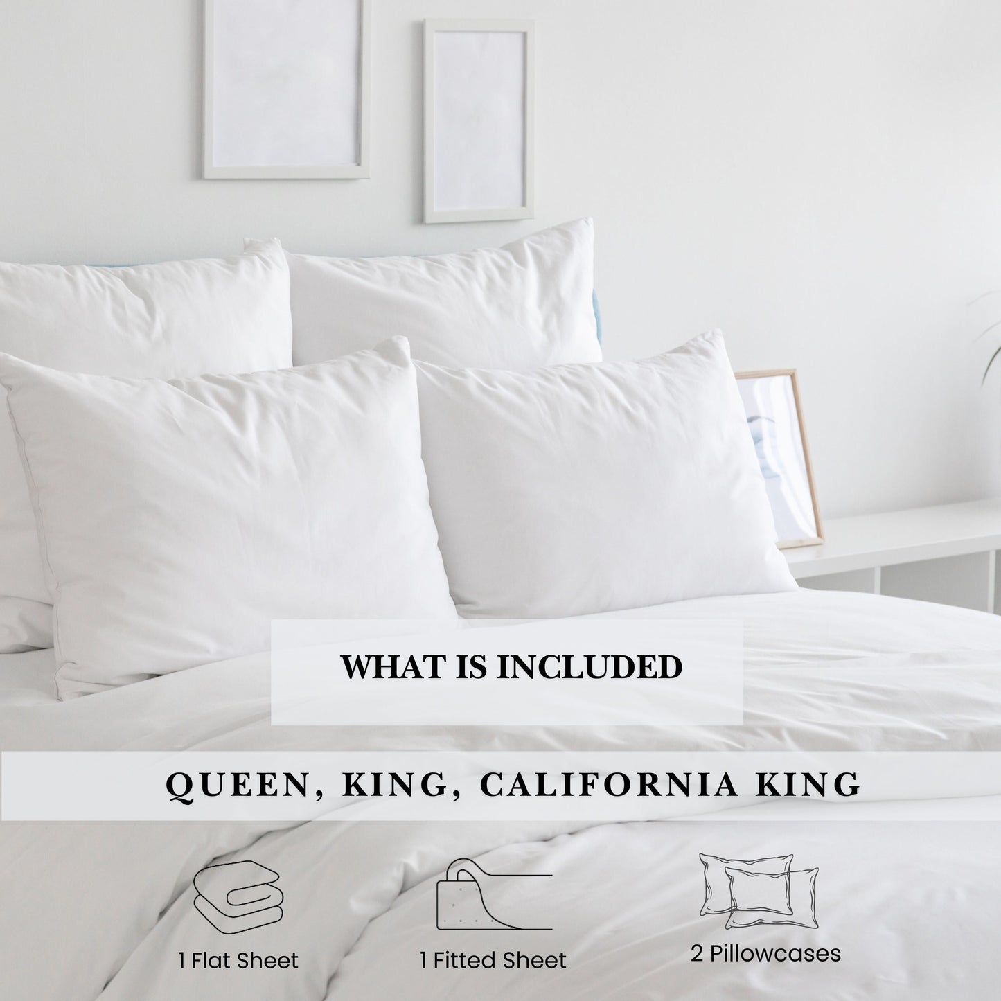 Ensemble de draps Pointehaven en coton à fibres longues, poches profondes, 620 fils/cm²