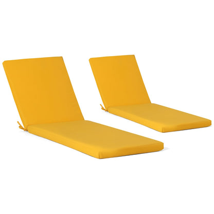 Coussins de chaise longue d'extérieur Polytrends résistants à la décoloration et adaptés à tous les temps - (Lot de 2)