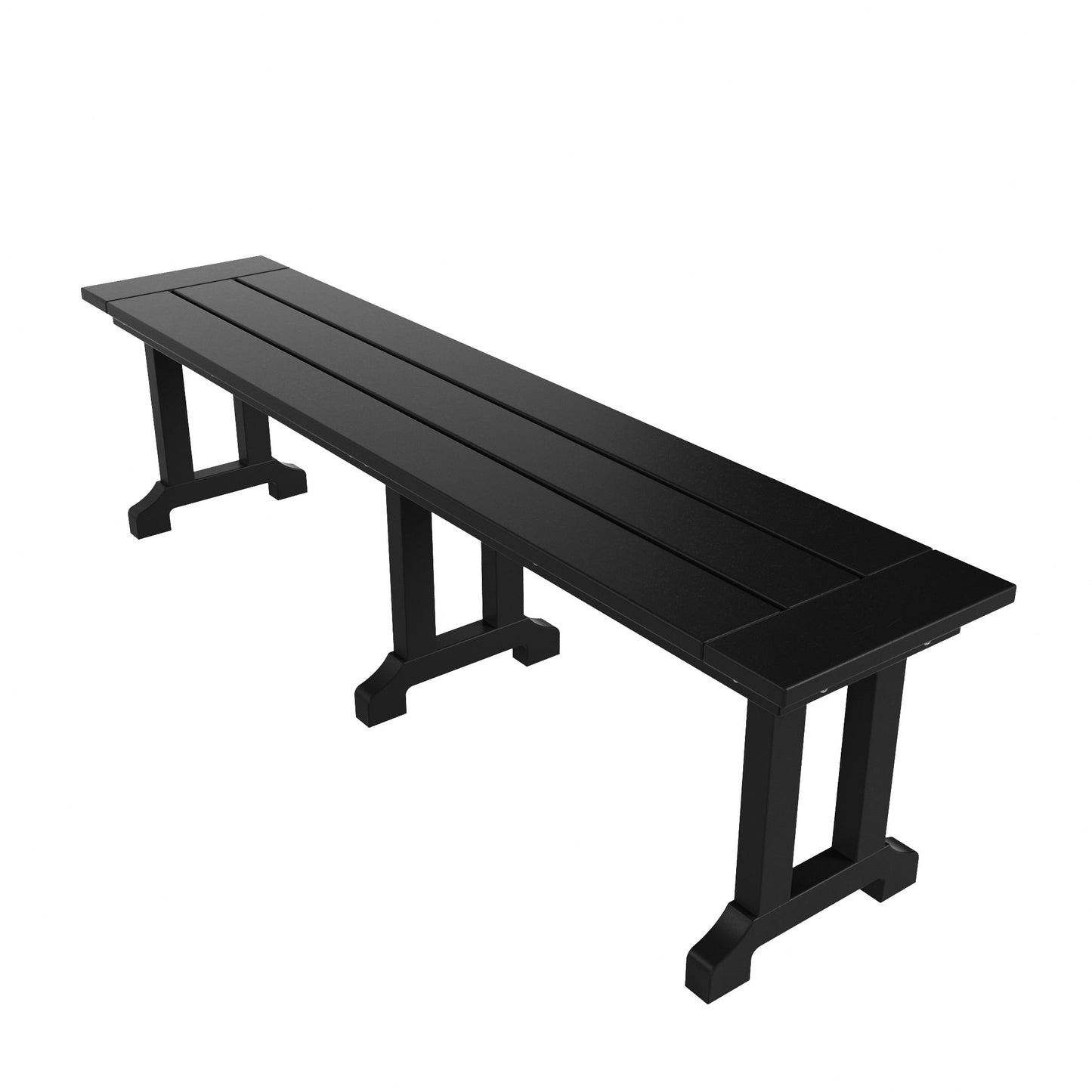 Banc de patio extérieur Polytrends Laguna HDPE résistant aux intempéries, 65 pouces