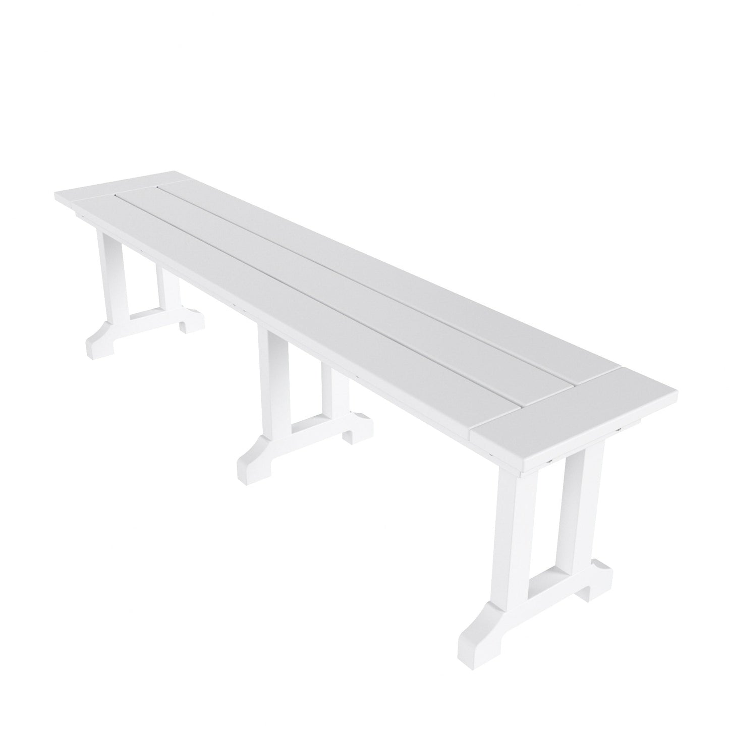 Banc de patio extérieur Polytrends Laguna HDPE résistant aux intempéries, 65 pouces