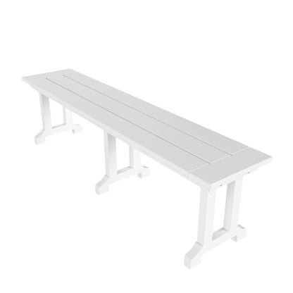 Banc de patio extérieur Polytrends Laguna HDPE résistant aux intempéries, 65 pouces