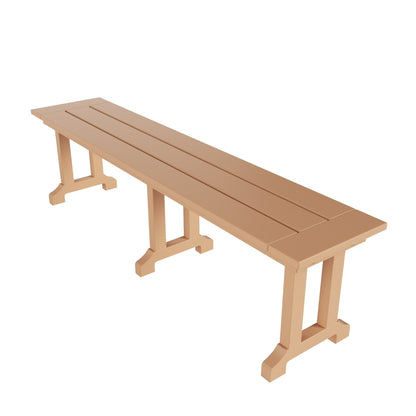 Banc de patio extérieur Polytrends Laguna HDPE résistant aux intempéries, 65 pouces