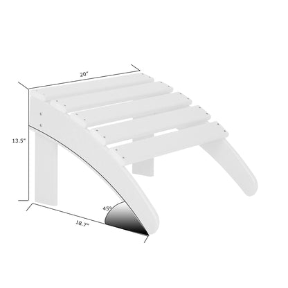 Chaise Adirondack pliable d'extérieur Polytrends Laguna HDPE résistante aux intempéries avec repose-pieds (ensemble de 2 pièces)