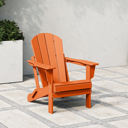 Chaise Adirondack pliante d'extérieur Polytrends Laguna résistante à la décoloration et aux intempéries