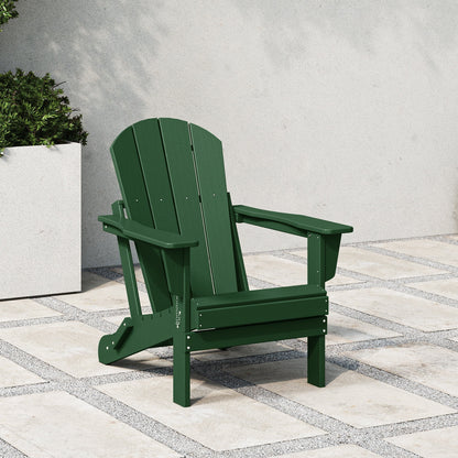 Chaise Adirondack pliante d'extérieur Polytrends Laguna résistante à la décoloration et aux intempéries