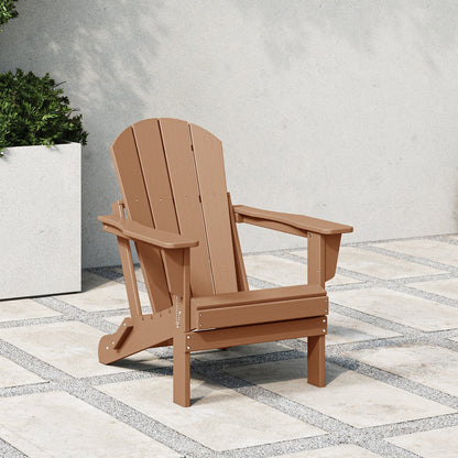Chaise Adirondack pliante d'extérieur Polytrends Laguna résistante à la décoloration et aux intempéries