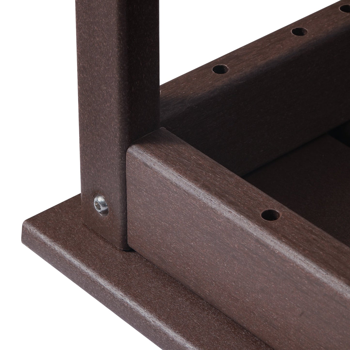 Table basse rectangulaire d'extérieur Polytrends Laguna en PEHD, résistante aux intempéries