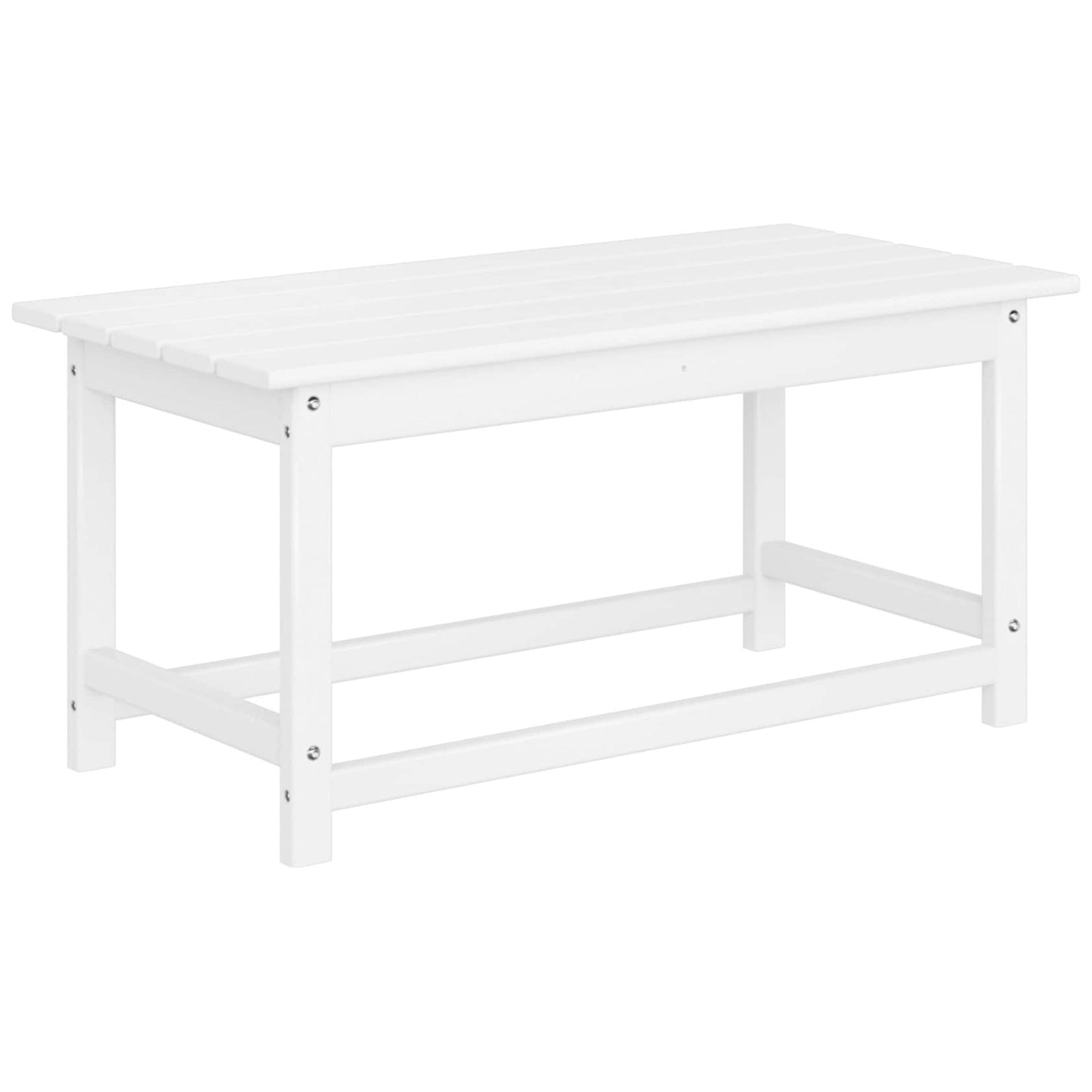 Table basse rectangulaire d'extérieur Polytrends Laguna en PEHD, résistante aux intempéries