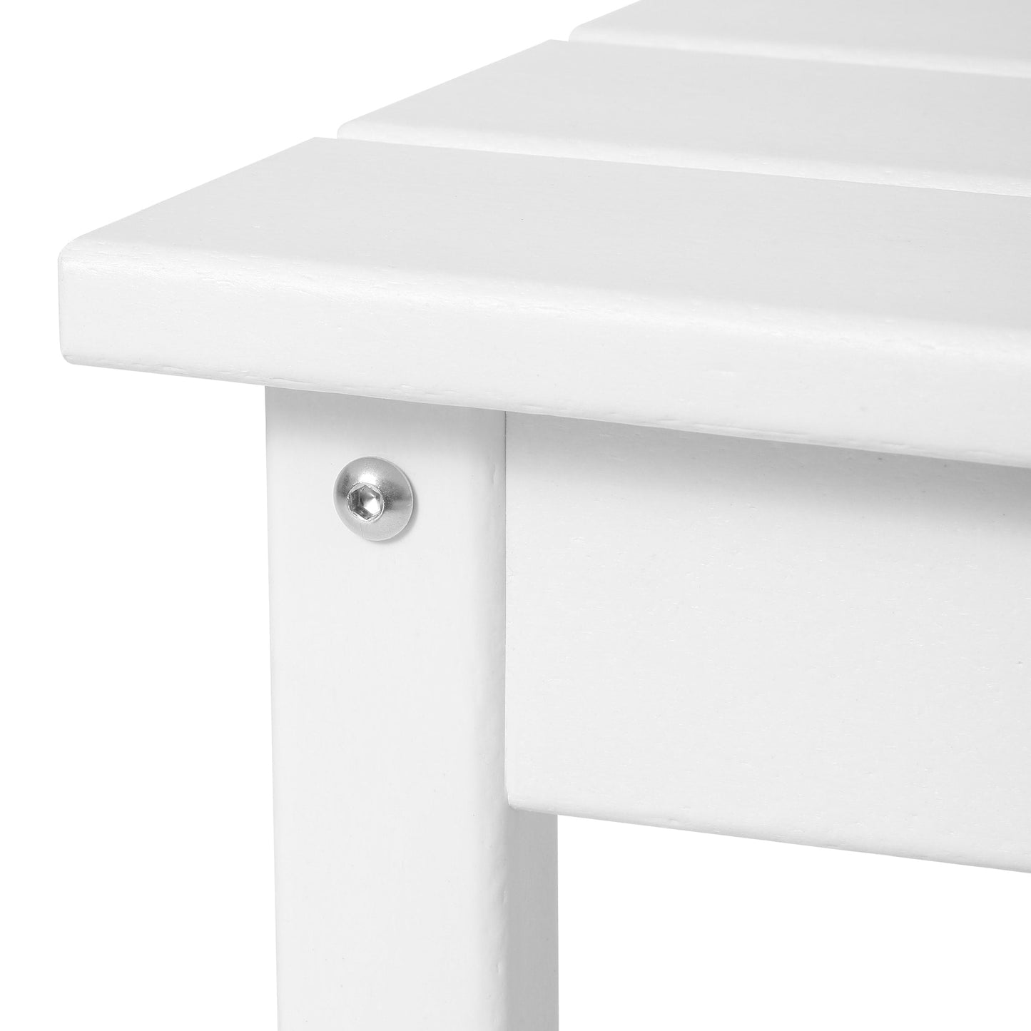 Table basse rectangulaire d'extérieur Polytrends Laguna en PEHD, résistante aux intempéries