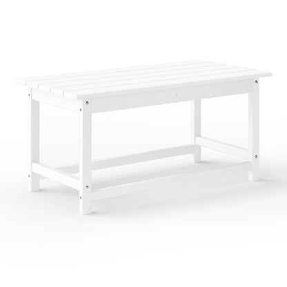 Table basse rectangulaire d'extérieur Polytrends Laguna en PEHD, résistante aux intempéries