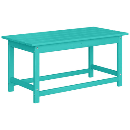 Table basse rectangulaire d'extérieur Polytrends Laguna en PEHD, résistante aux intempéries