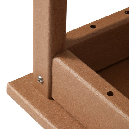 Table basse rectangulaire d'extérieur Polytrends Laguna en PEHD, résistante aux intempéries