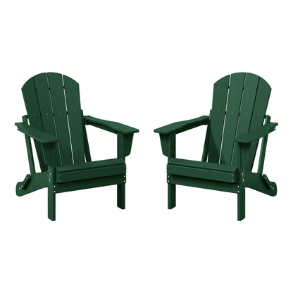 Chaises Adirondack pliantes d'extérieur Polytrends Laguna résistantes aux intempéries (lot de 2)