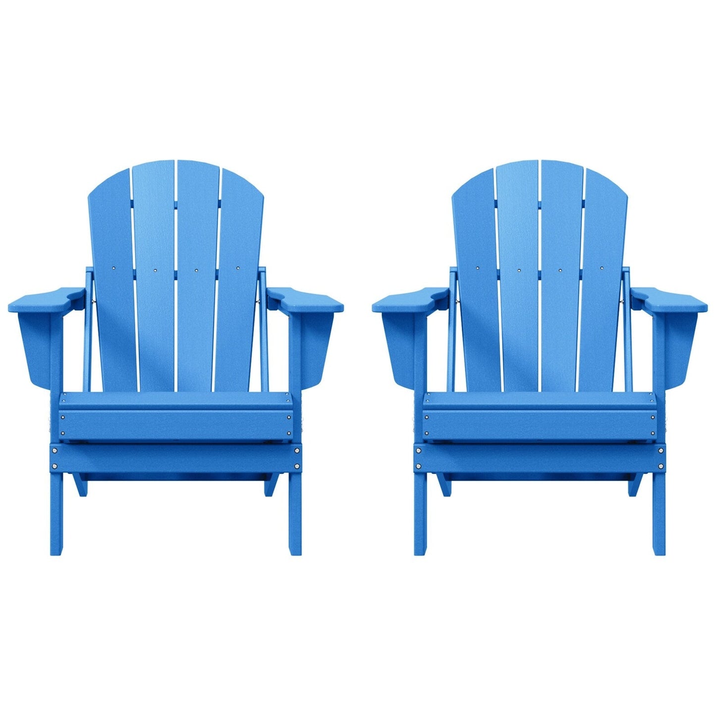 Chaises Adirondack pliantes d'extérieur Polytrends Laguna résistantes aux intempéries (lot de 2)