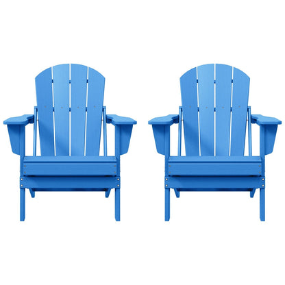 Chaises Adirondack pliantes d'extérieur Polytrends Laguna résistantes aux intempéries (lot de 2)
