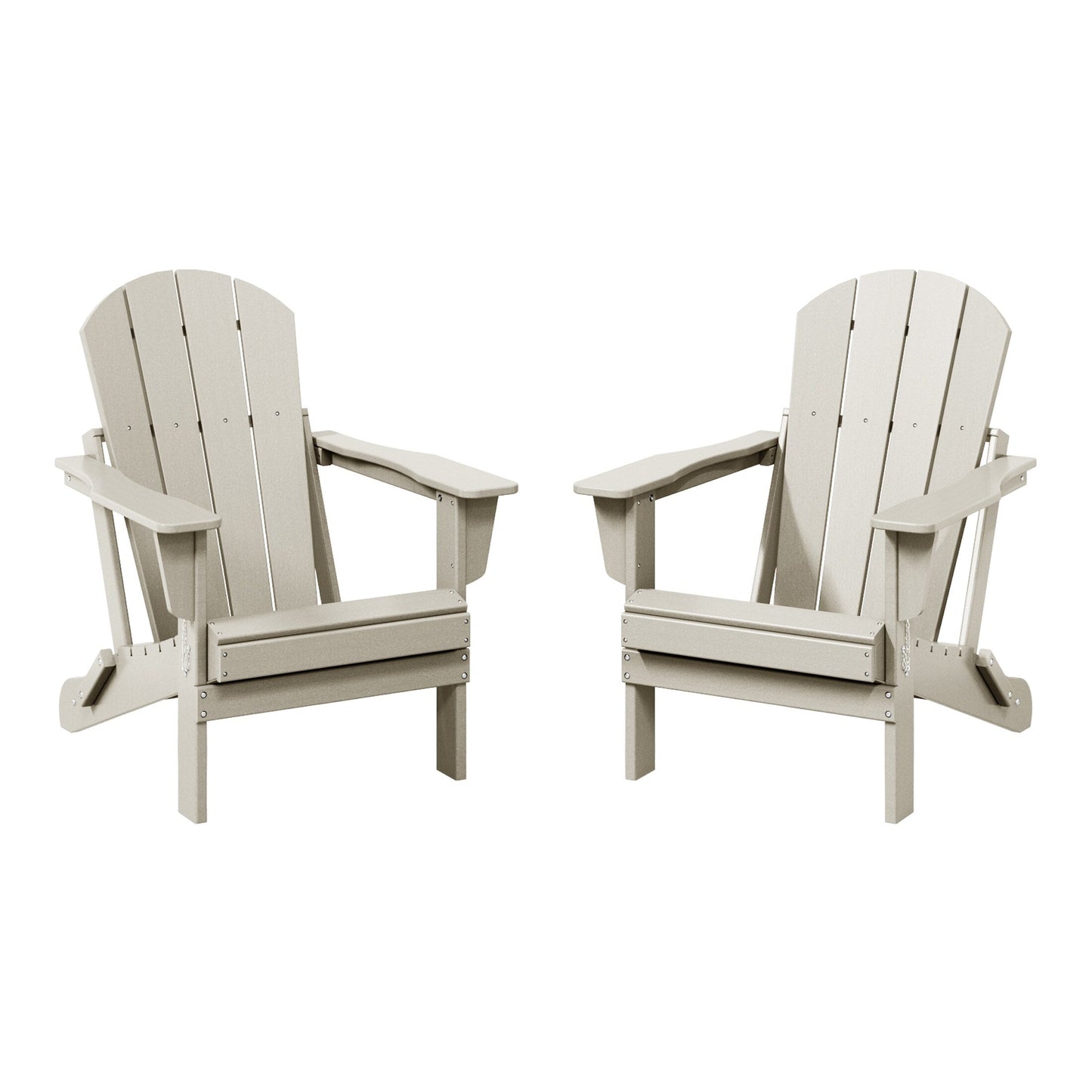 Chaises Adirondack pliantes d'extérieur Polytrends Laguna résistantes aux intempéries (lot de 2)