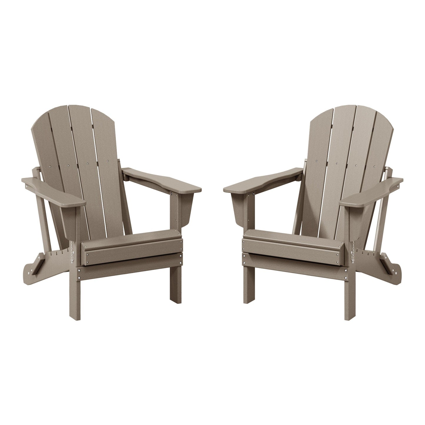 Chaises Adirondack pliantes d'extérieur Polytrends Laguna résistantes aux intempéries (lot de 2)