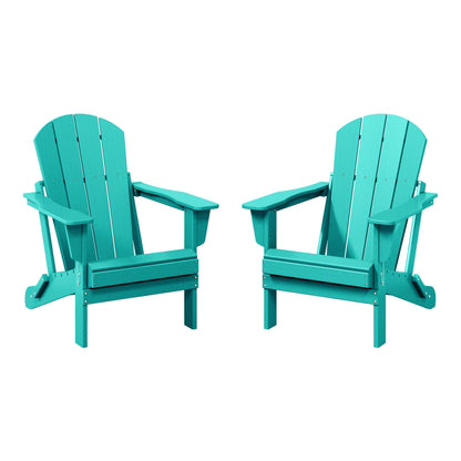 Chaises Adirondack pliantes d'extérieur Polytrends Laguna résistantes aux intempéries (lot de 2)