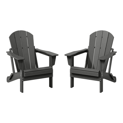 Chaises Adirondack pliantes d'extérieur Polytrends Laguna résistantes aux intempéries (lot de 2)