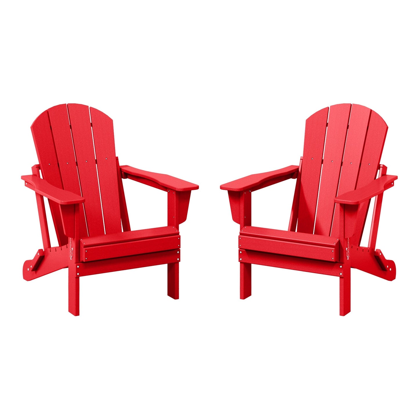 Chaises Adirondack pliantes d'extérieur Polytrends Laguna résistantes aux intempéries (lot de 2)