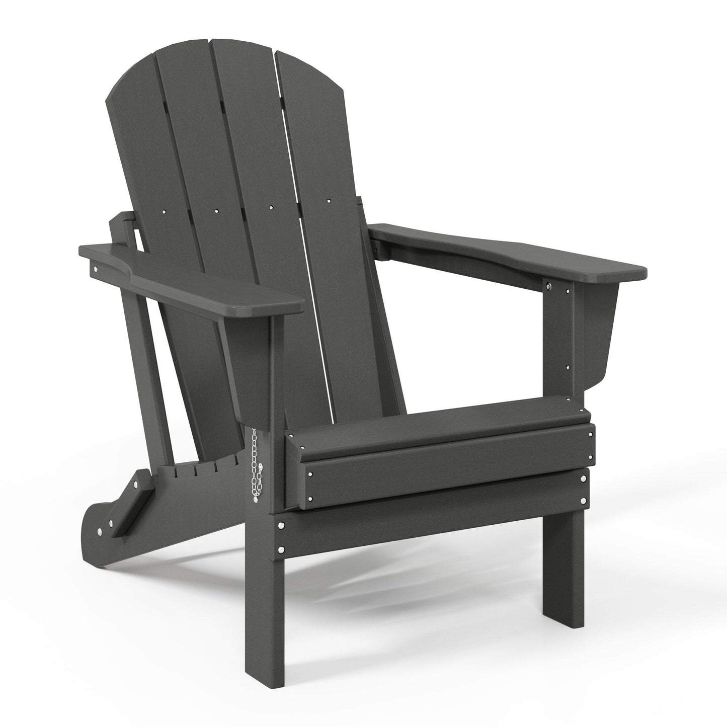 Chaises Adirondack pliantes d'extérieur Polytrends Laguna résistantes aux intempéries (lot de 2)