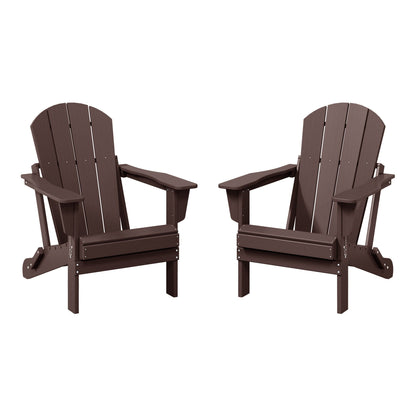 Chaises Adirondack pliantes d'extérieur Polytrends Laguna résistantes aux intempéries (lot de 2)