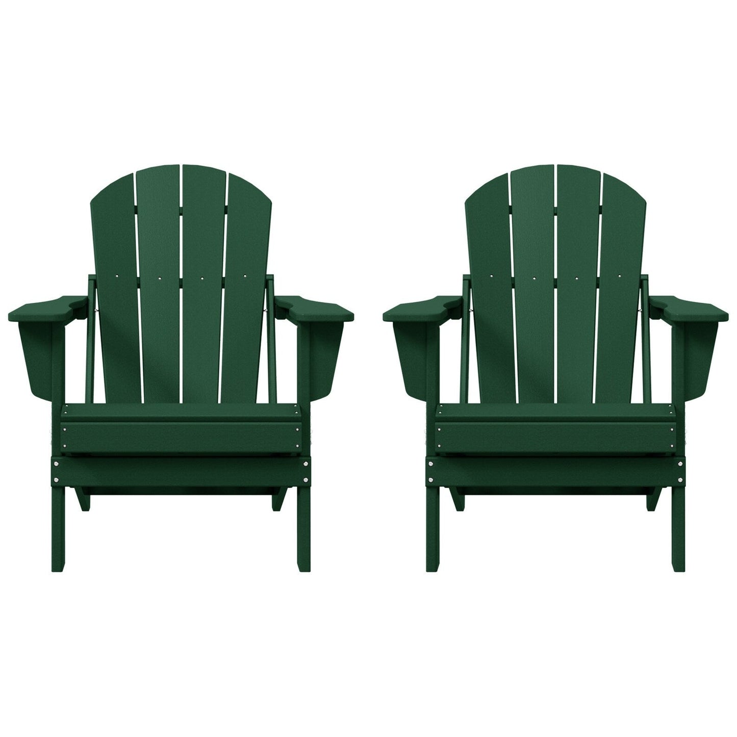 Chaises Adirondack pliantes d'extérieur Polytrends Laguna résistantes aux intempéries (lot de 2)