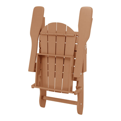 Chaises Adirondack pliantes d'extérieur Polytrends Laguna résistantes aux intempéries (ensemble de 4)