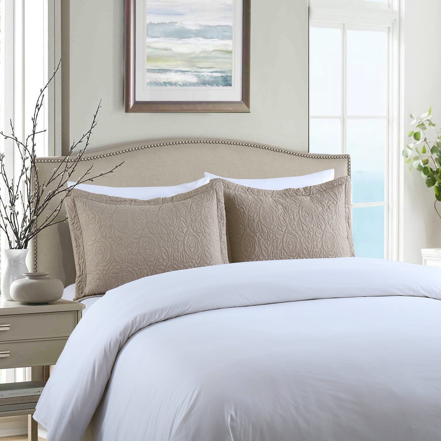 Taie d'oreiller brodée Porch &amp; Den Manor (lot de 2)