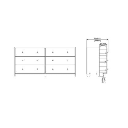 Commode double à 6 tiroirs Porch &amp; Den Zoe