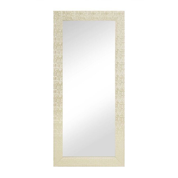 Miroir vertical pleine longueur haut de gamme à motif mosaïque - Sur pied, à incliner, autoportant - Miroir de dressing en pied