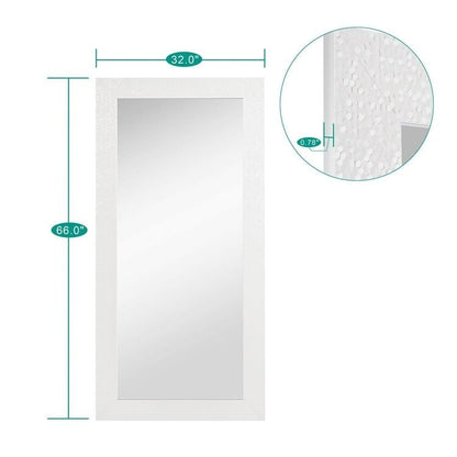 Miroir vertical pleine longueur haut de gamme à motif mosaïque - Sur pied, à incliner, autoportant - Miroir de dressing en pied