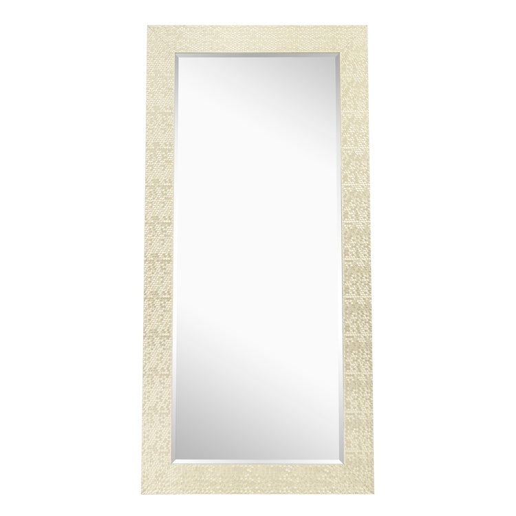 Miroir vertical pleine longueur haut de gamme à motif mosaïque - Sur pied, à incliner, autoportant - Miroir de dressing en pied
