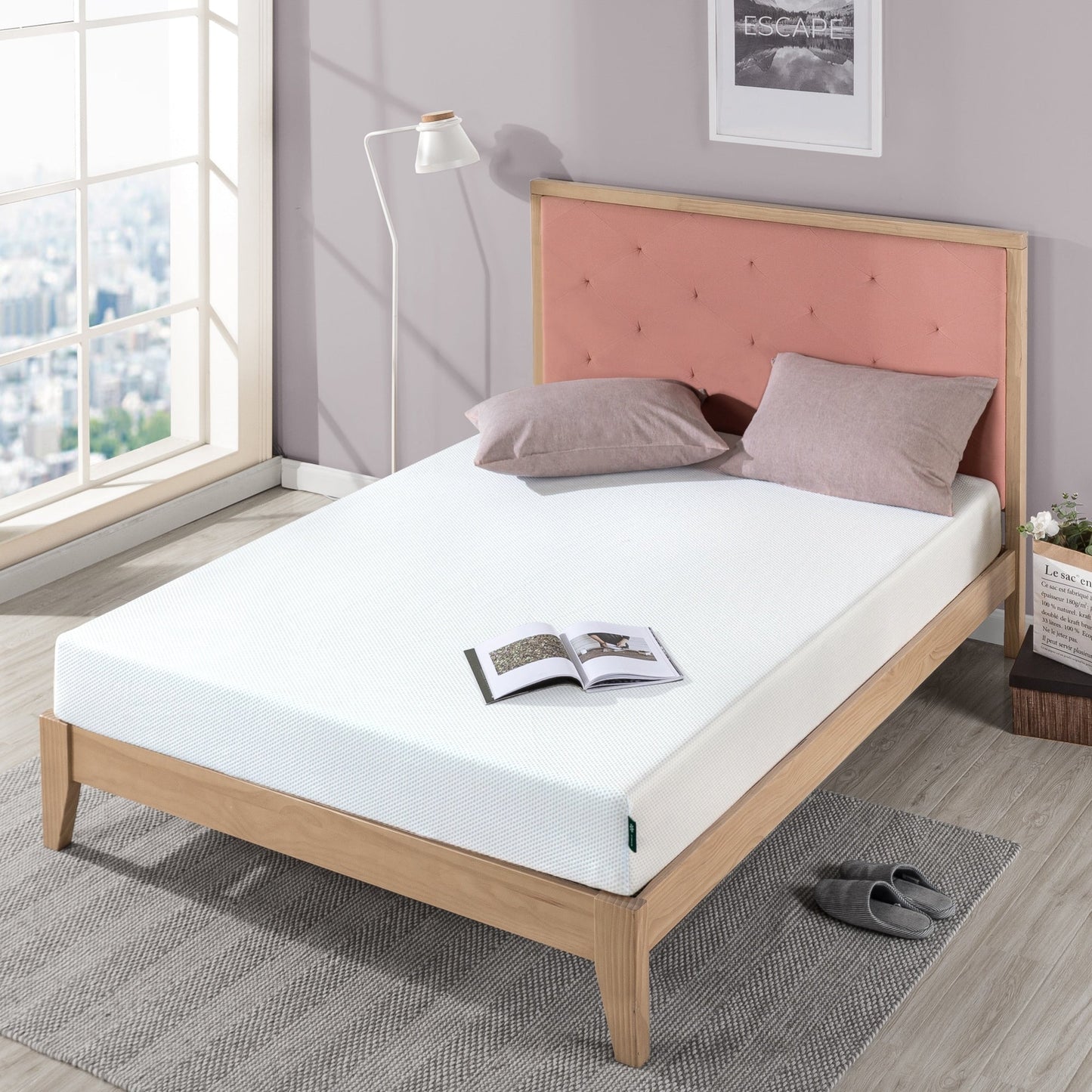 Matelas Priage by Zinus de 20 cm en mousse à mémoire de forme et gel de thé vert