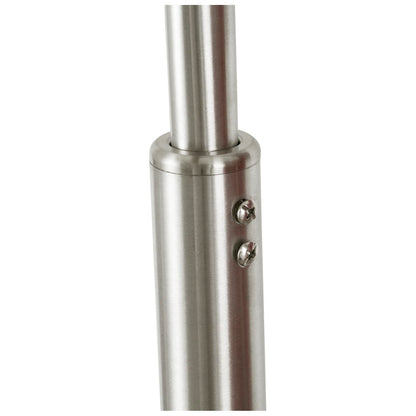 Lampadaire Q-Max 81 en acier, orientable et arqué, avec abat-jour extra large et base en marbre