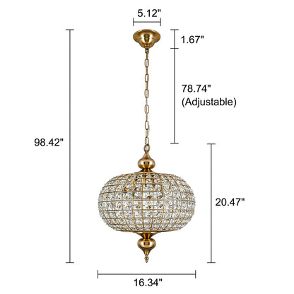 Lustre rétro français à 4/5 lumières en laiton antique avec globe en cristal, suspension pour îlot de cuisine