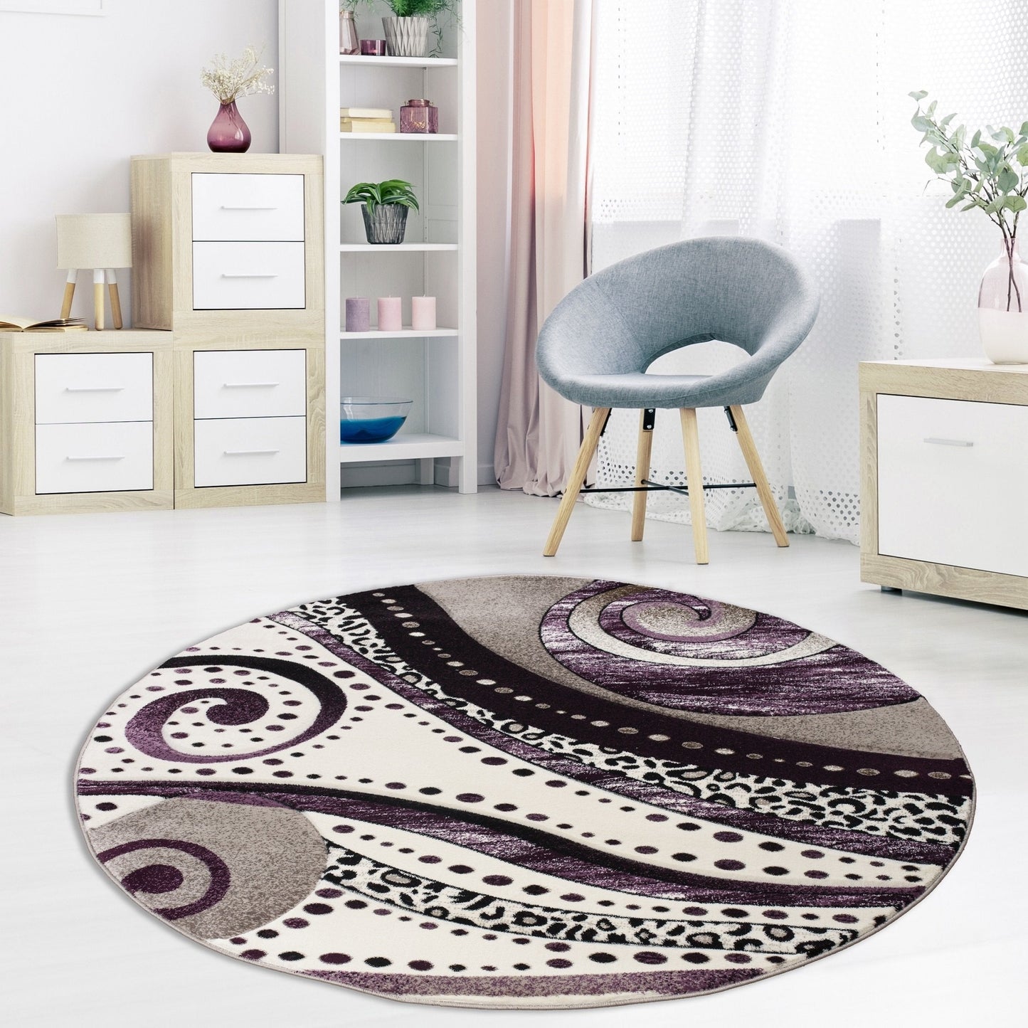 Tapis Rhodes Collection Abstract Swirl