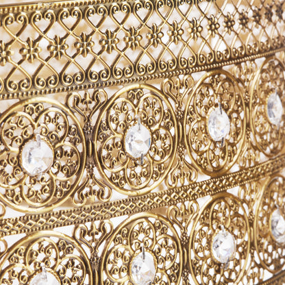 Lustre River of Goods Bryar en laiton et cristal, 23,5 W, 3 lumières - 23,5 x 23,5 x 61,5