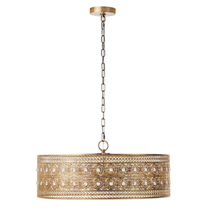 Lustre River of Goods Bryar en laiton et cristal, 23,5 W, 3 lumières - 23,5 x 23,5 x 61,5